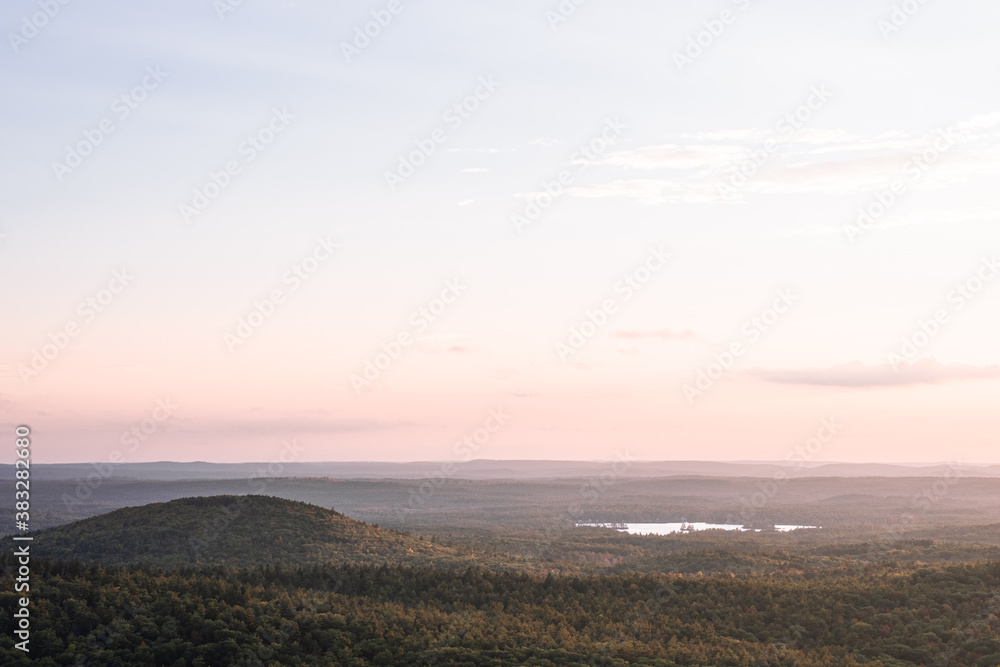 A view of a central Massachusetts sunset from the top of Mount Watatic in Ashburnham. A view of a central Massachusetts sunset from the top of Mount Watatic in Ashburnham.