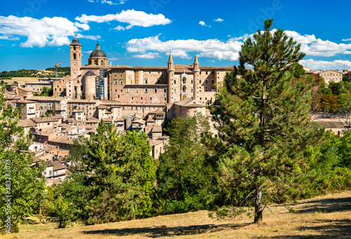 Cityscape of Urbino. UNESCO world heritage in Marche, Italy