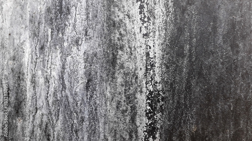 Weathered black and white steel surface texture