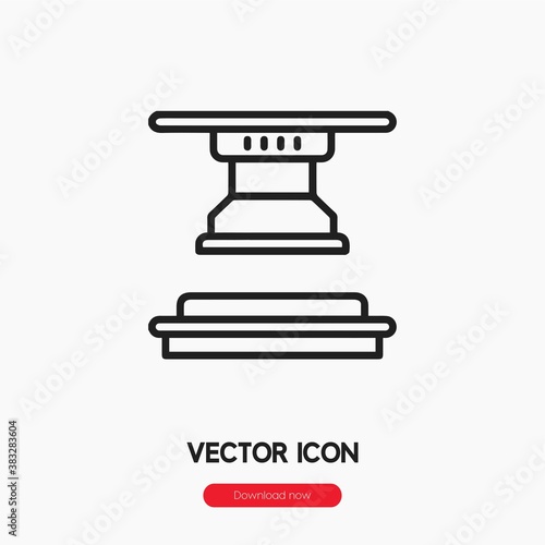 press machine icon vector sign symbol