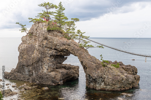 Hatagoiwa rocks Noto peninsula in Japan