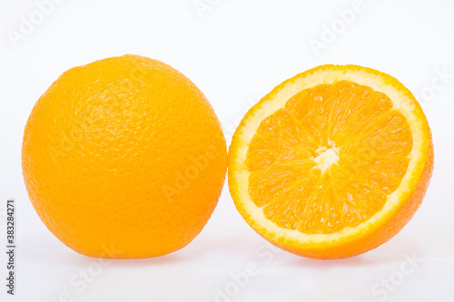fresh and delicious orange isolated on white background 
