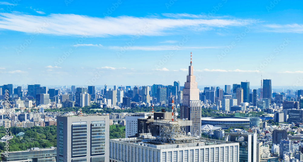 都庁から眺める東京都心部　ワイド