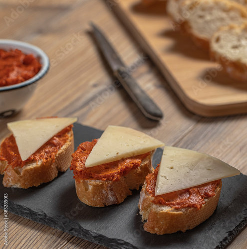 Typical Mediterranean meat spread prepared with pork and paprika.
