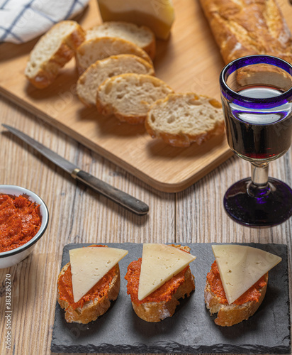 Typical Mediterranean meat spread prepared with pork and paprika. photo