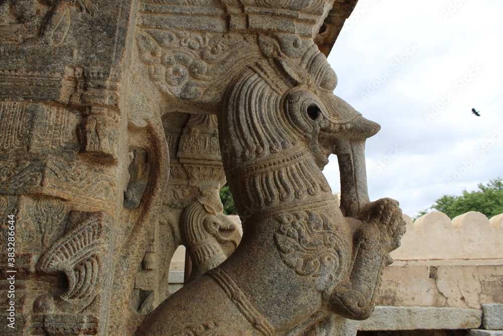 bas relief at archaeological site