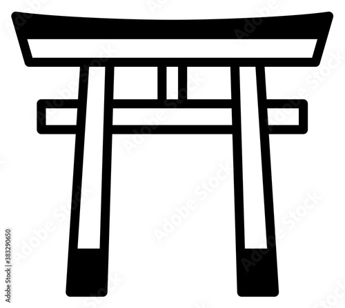 鳥居のイラスト （単色ver.）