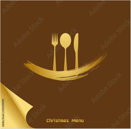 illustrazione vettoriale di menù per natale e capodanno