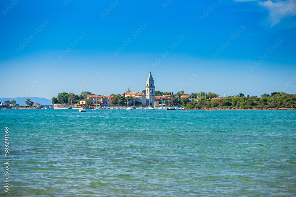Old town of Osor between islands Cres and Losinj, Adriatic sea, Croatia