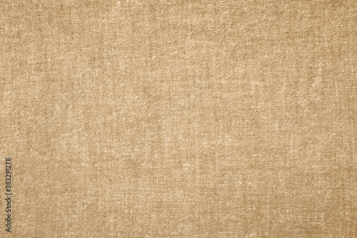 Close up beige linen fabric texture background