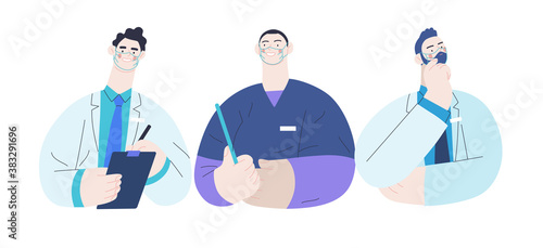 Medical insurance -best doctors -modern flat vector concept digital illustration - medical specialists - doctors and nurses portraits, team of doctors concept, medical office or laboratory