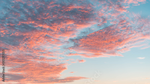 pink sunset sky in the romantic time background