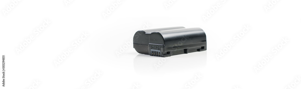 DSLR battery isolated on white background DSLR battery isolated on white background