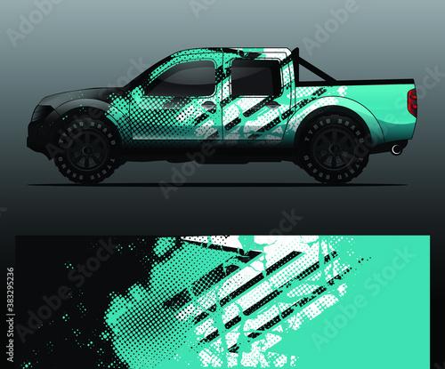 Truck decal graphic wrap vector, abstract background
