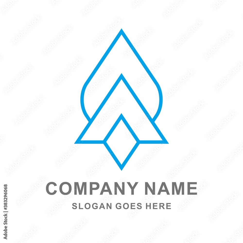 Triangle Arrow Space Business Company Vector Logo Design Triangle Arrow Space Business Company Vector Logo Design