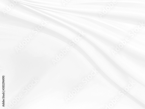 Fototapeta Naklejka Na Ścianę i Meble -  White cloth background abstract with soft waves.