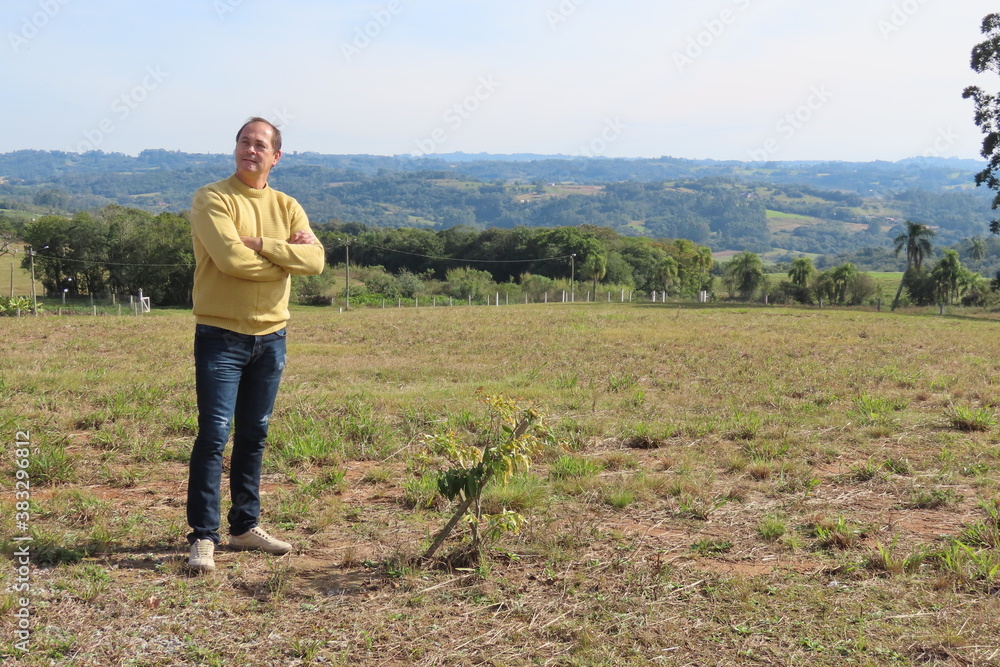 Fototapeta premium person in the field