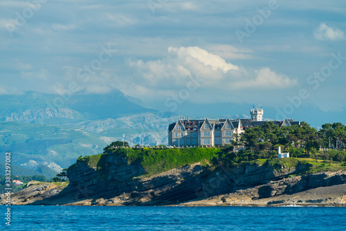 Magdalena Peninsula and Palace, Santander Bay, Santander, Cantabria, Spain, Europe photo