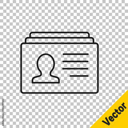 Black line Resume icon isolated on transparent background. CV application. Searching professional staff. Analyzing personnel resume. Vector.