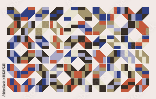 Brutalism Design Artwork Abstract Vector Pattern Graphics With Geometric Shapes And Forms