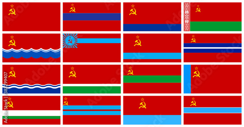 soviet member flag isolated on white background