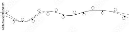 Christmas lights icon flat style.