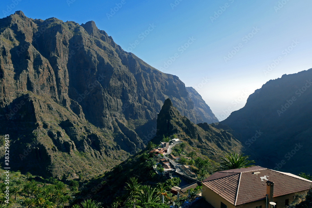 Masca village, tourist attraction of Tenerife, Spain.