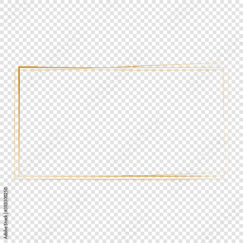 gold brush frame banners on white background 