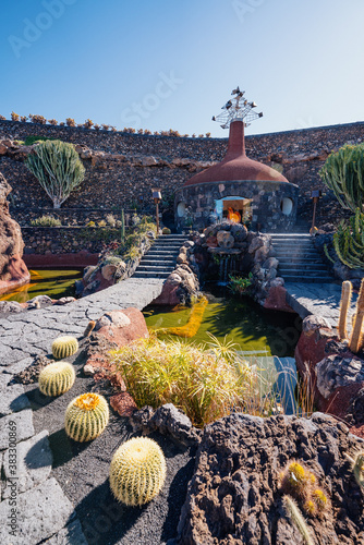 Obraz na płótnie Cactus garden, Lanzarote, Canary Islands, Spain w salonie