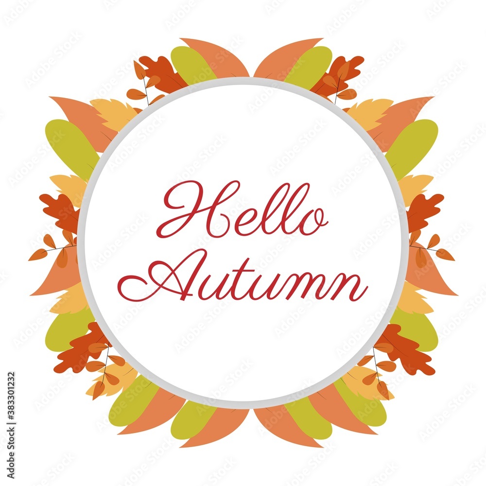Obraz premium Illustration vector design of fall leaves of autumn background template