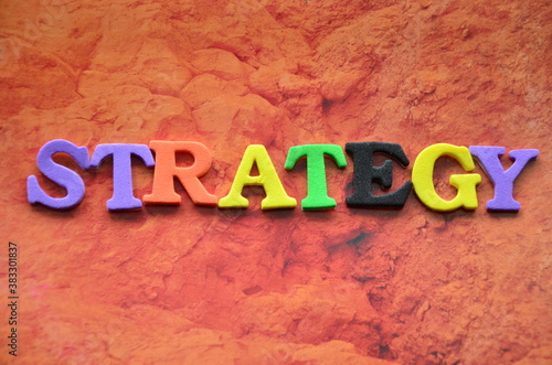 Obraz w ramie slowo strategy