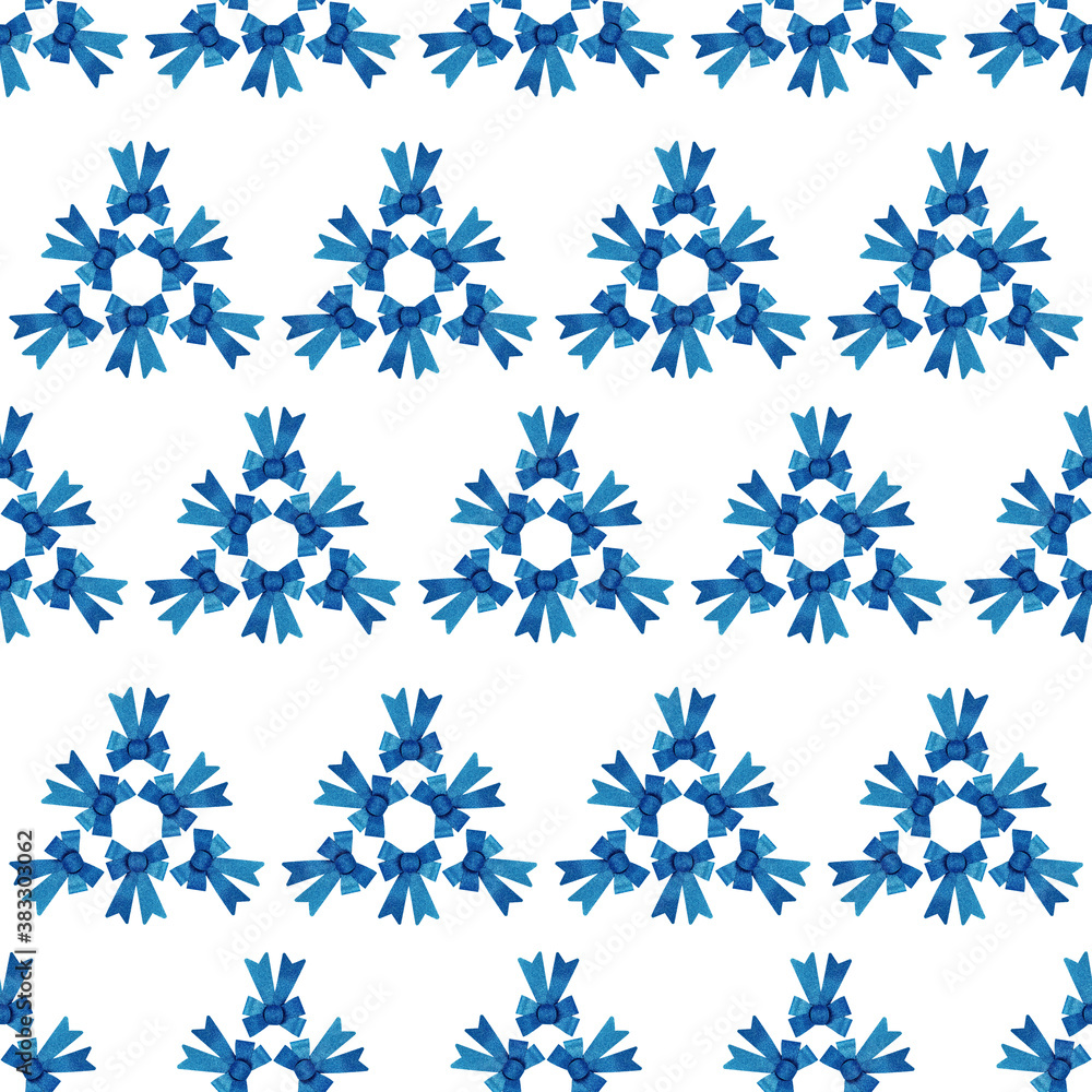 Christmas seamless pattern, pattern collected from blue shiny bows. Christmas seamless pattern, pattern collected from blue shiny bows.