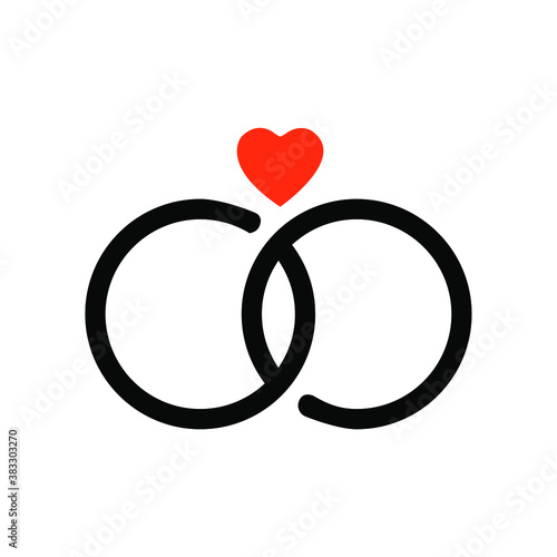 rings symbolize eternal love, wedding rings, vector illustration