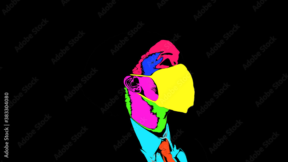 silhouette of a person in a mask silhouette of a person in a mask
