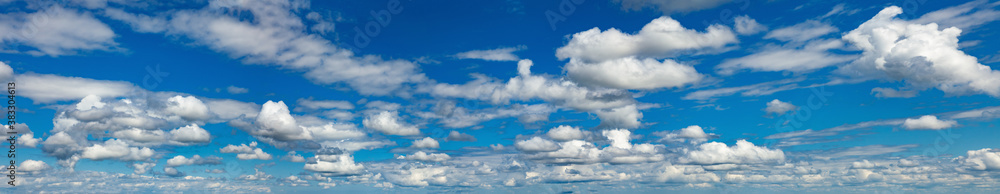 Obraz premium Blue sky with clouds, Panorama.