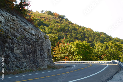 road in the mountains autumn