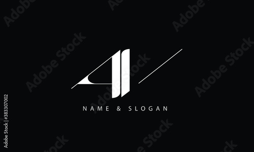AV, VA, A, V abstract letters logo monogram