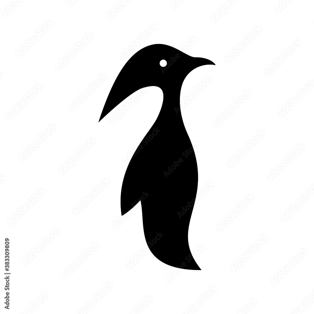 Fototapeta premium Penguin clip art, can be used as element of various designs like logo, icon, banner , etc