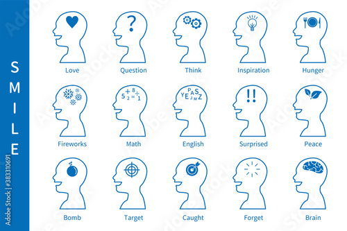 頭脳 脳 心理 アイコン 心理学 頭 AI IT 知識 知恵 機械 素材 イラスト ベクター eps