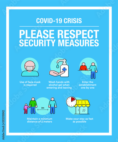 Security measures to avoid contagion in closed spaces. Crisis Covid-19