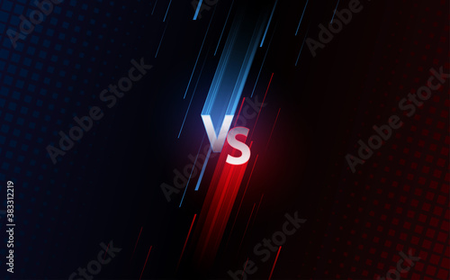 Versus red and blue background
