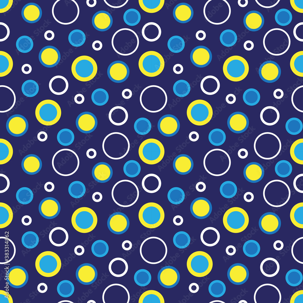 beautiful circle colorful shape seamless pattern for fabric or wrapping paper background template vector
