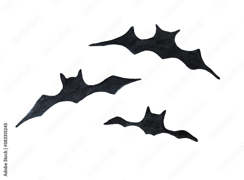 Fototapeta premium Bats, watercolor