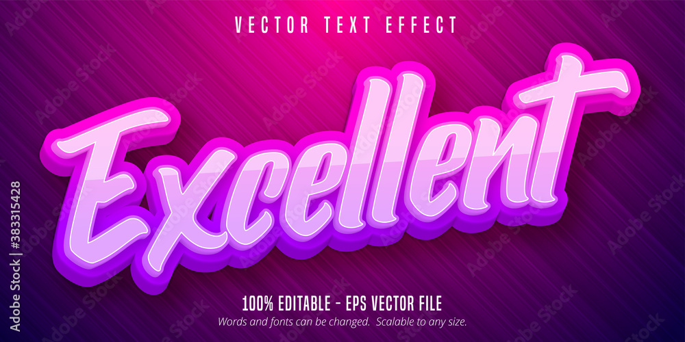 Excellent text, calligraphy style editable text effect