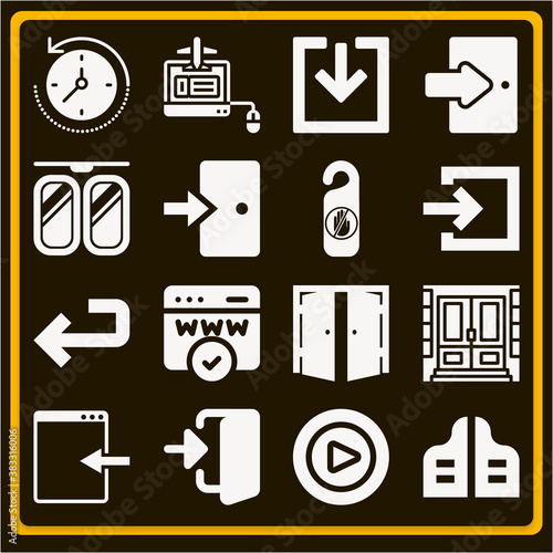 Trending unique modern set of 16 entering filled icons