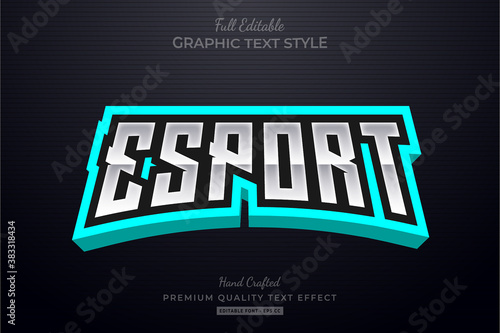 Esport Turquoise Editable Text Style Effect Premium