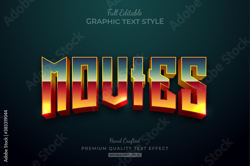 Gradient Movies Title Editable Text Style Effect Premium