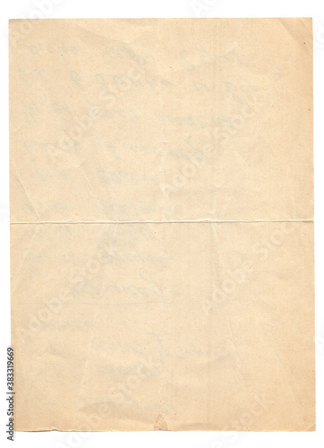 Old vintage rough paper with scratches and stains texture isolated © darkbird