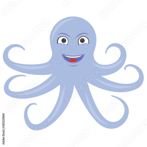  A naughty octopus with cute smile 