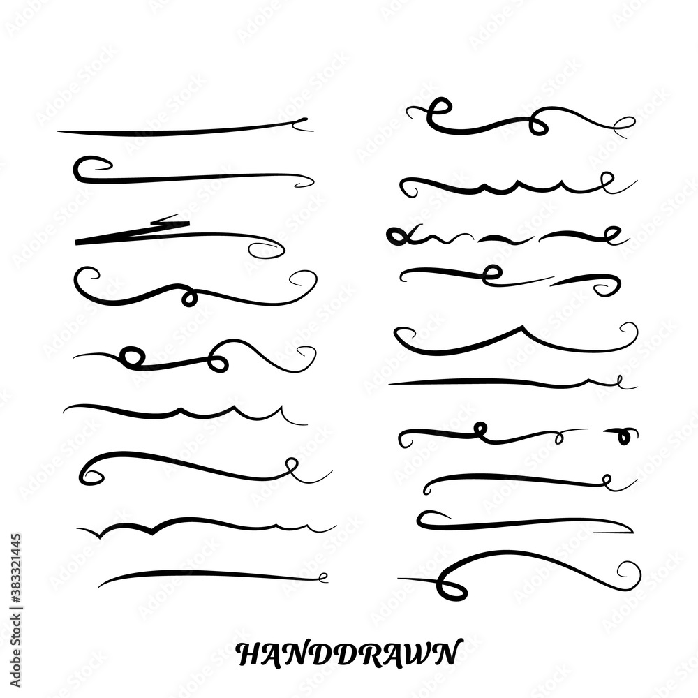 Hand Drawn Underline Set Collection Hand Drawn Underline Set Collection